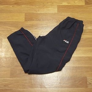 Vintage Fila Track Pants Navy Mens Large